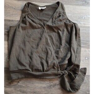 Universal Thread Olive Green Shirt Size‎ XS Faux Wrap Tank Top